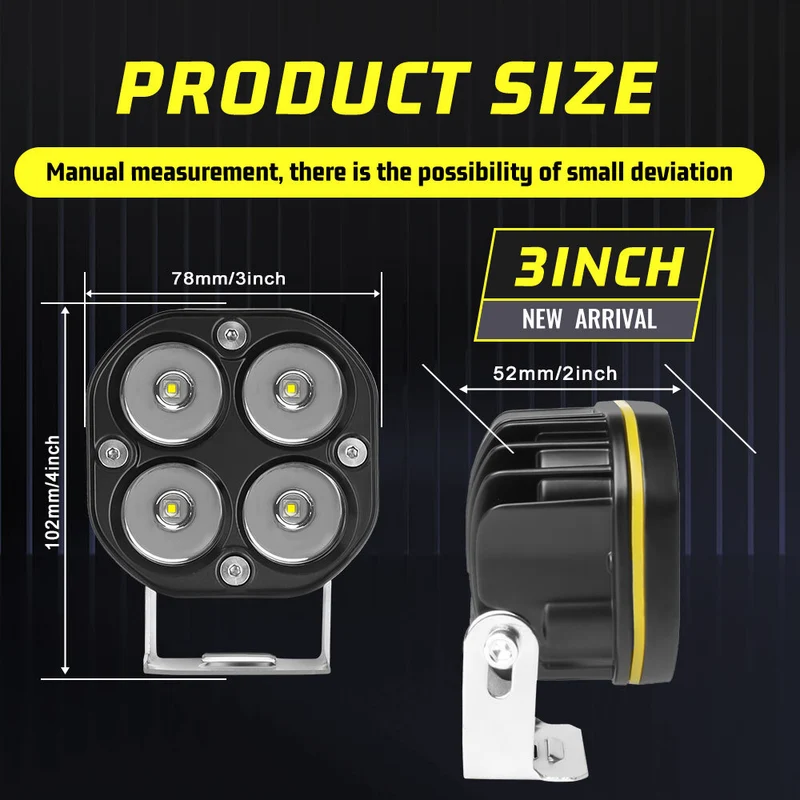 2X LED Arbeitsscheinwerfer 21W 12-24V Flutlicht Traktor Offroad IP68