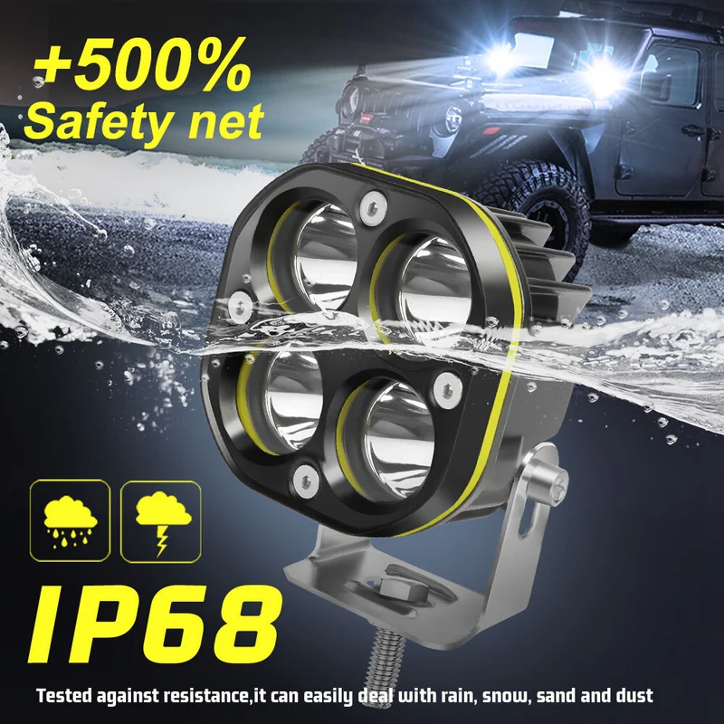 2X LED Arbeitsscheinwerfer 21W 12-24V Flutlicht Traktor Offroad IP68
