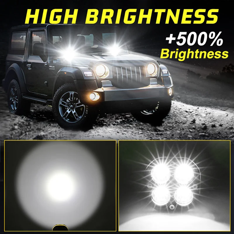 2X LED Arbeitsscheinwerfer 21W 12-24V Flutlicht Traktor Offroad IP68