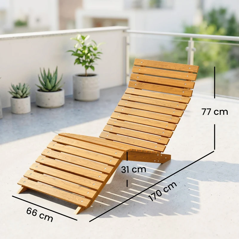 Sonnenliege Gartenliege Poolliege 170x66x77cm 120kg