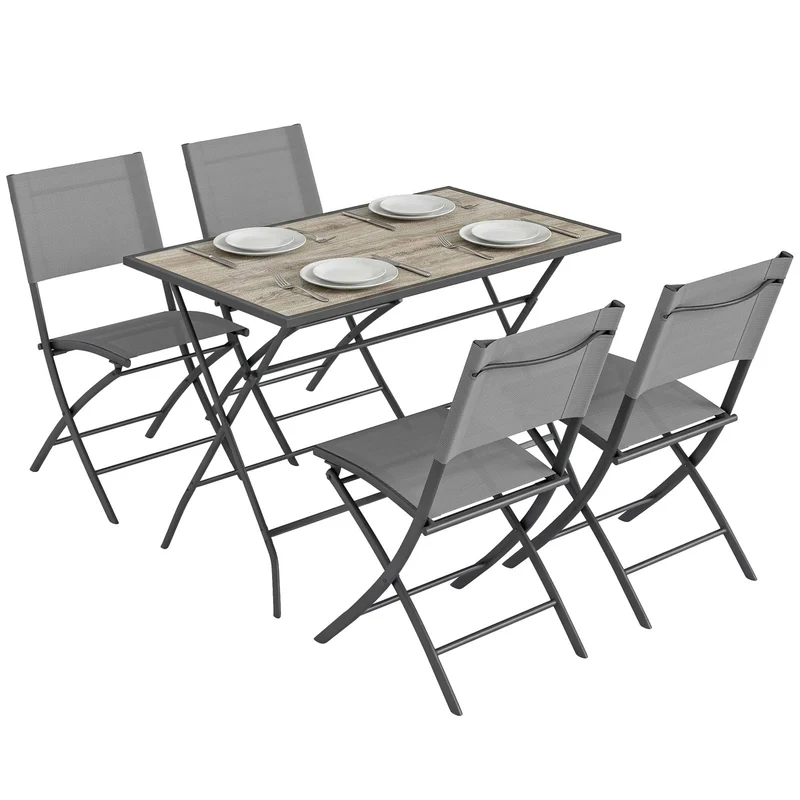 Gartenmöbel Set Klappbar 5-teilig Sitzgruppe Garten Möbel