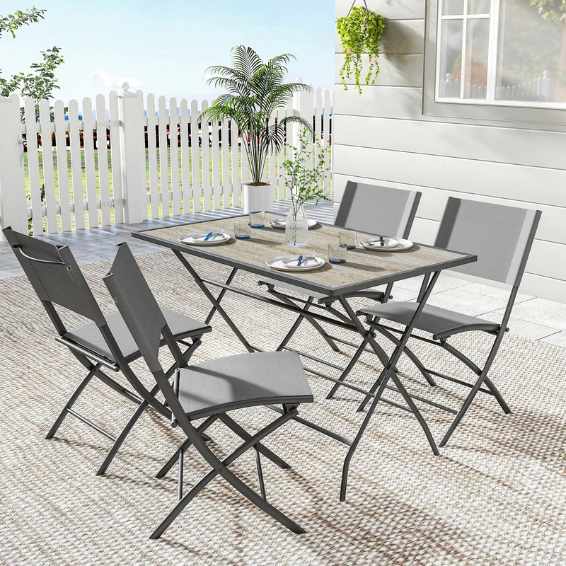 Gartenmöbel Set Klappbar 5-teilig Sitzgruppe Garten Möbel
