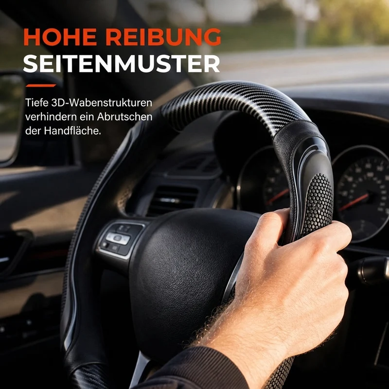 🔈50% RABATT 🔥Universelle Autolenkradabdeckung – Rutschfester, atmungsaktiver Griff und sportliches Nappa-Finish ✨