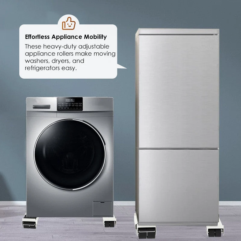 ⚙️ 50% RABATT! 🛞 Verstellbare Möbelrollen – Mit Bremse & für Waschmaschine/Kühlschrank ✨