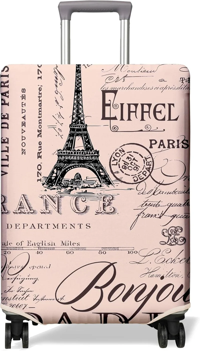 Unisex nan elastische Kofferhülle mit Paris-Motiv und wasserabweisendem Stretchstoff für Trolley Brehn