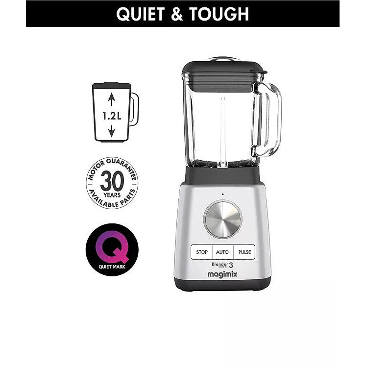 Magimix Standmixer Power 3 1000W Compact Standmixer - Matte Chrome | 11641