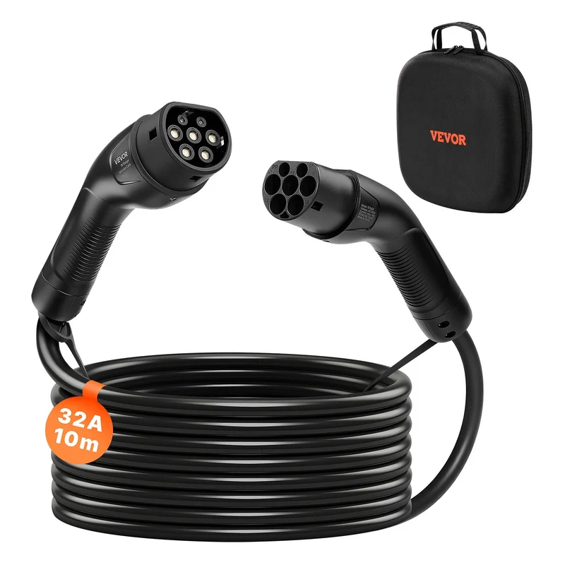 Typ 2 Ladekabel 3-Phasig 32A 10m Verlängerungskabel Elektroauto 22kW
