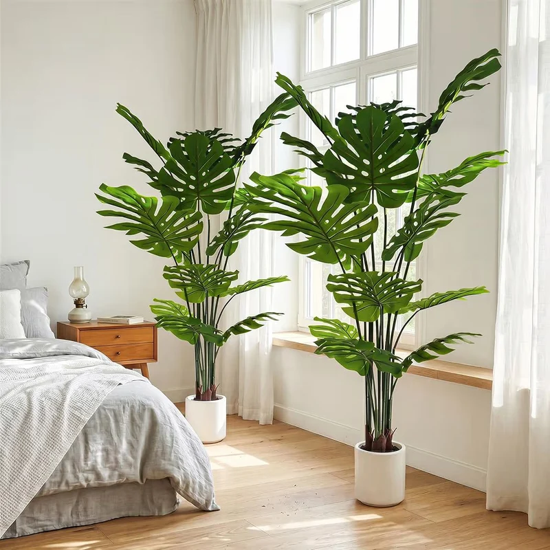 2er Set Dekopflanzen Plastikpflanze Pflanze Dekoration Wohnzimmer