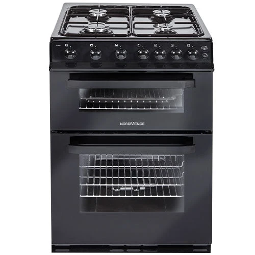 NordMende 60CM freistehend LPG Gas Herd - Schwarz | CTG62LPGBK