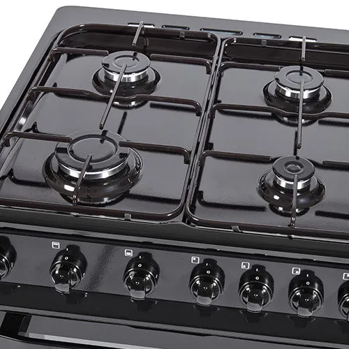 NordMende 60CM freistehend LPG Gas Herd - Schwarz | CTG62LPGBK