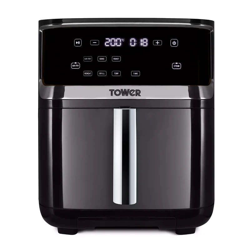 Tower Vortx 1700W 7L Steam Heißluftfritteuse - Schwarz | T17101