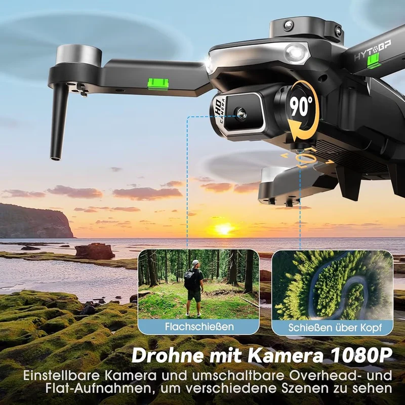 Kameradrohne Drohne Outdoor Kamera 1080P HD Kamera 3 Akkus