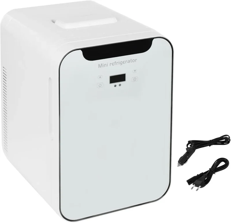 Elektrische Kühlbox, 20 L, Digitalanzeige, Auto, 2 Temperaturzonen, mobile Kühlbox, Mini Kühlschrank Fridge mit Temperaturregelung &, Minibar Schnelle