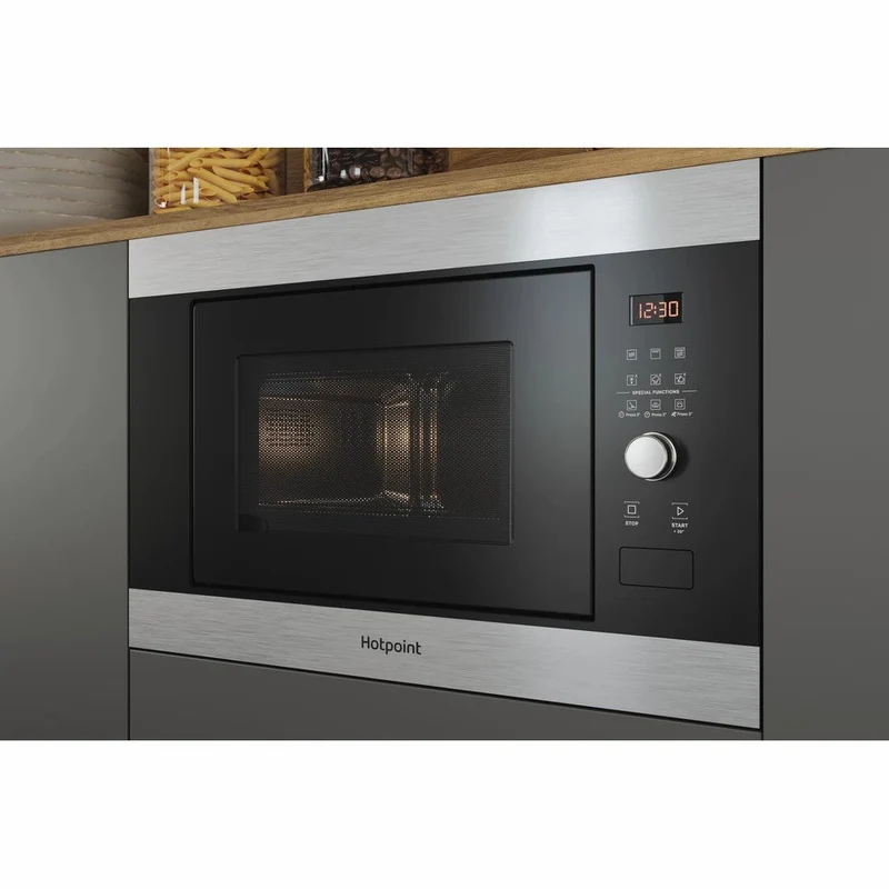 Hotpoint 25L Einbau Mikrowelle Backofen - Inox | MF25GIXH