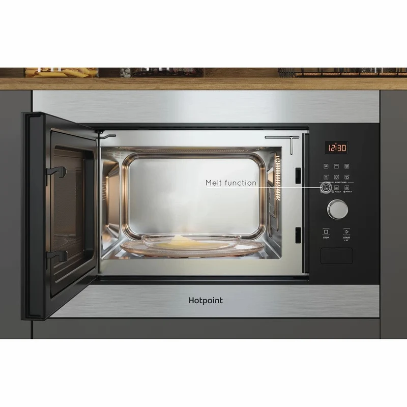 Hotpoint 25L Einbau Mikrowelle Backofen - Inox | MF25GIXH