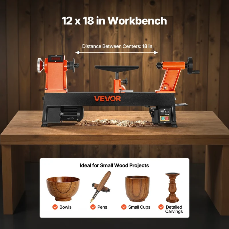 Drechselbank 750W Drehmaschine Holzbearbeitung Werkstatt