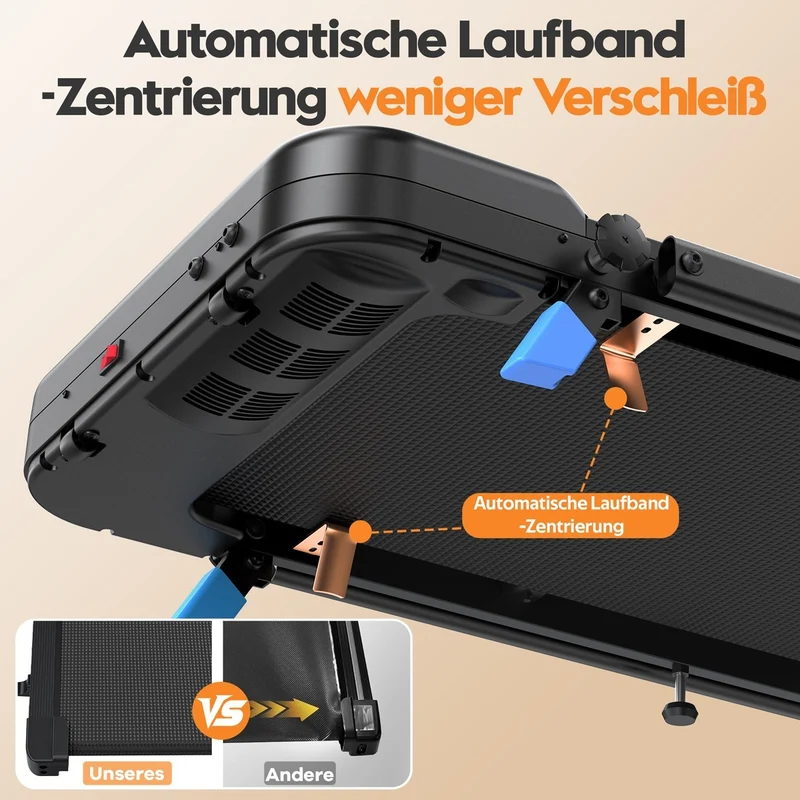 Laufband Elektrisch Klappbar Steigung APP Heimtrainer