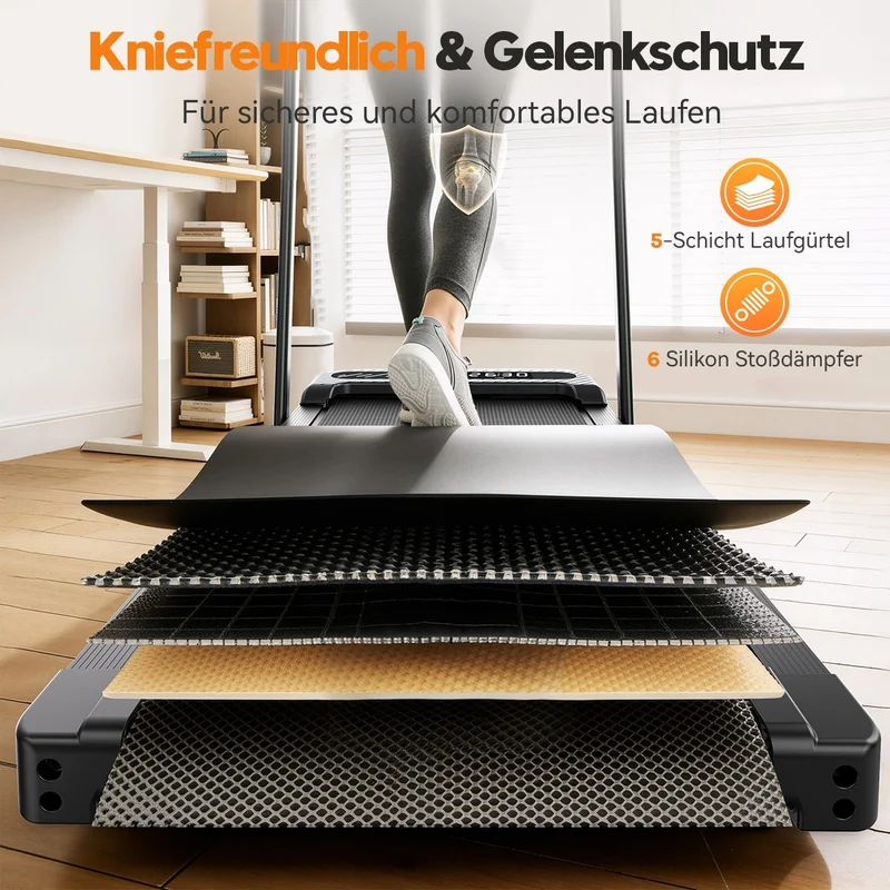 Laufband Elektrisch Klappbar Steigung APP Heimtrainer