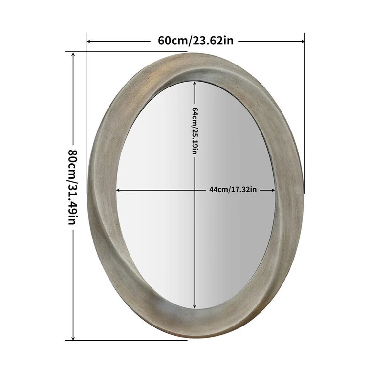 Antik Wandspiegel Oval Spiegel Flurspiegel Dekoration