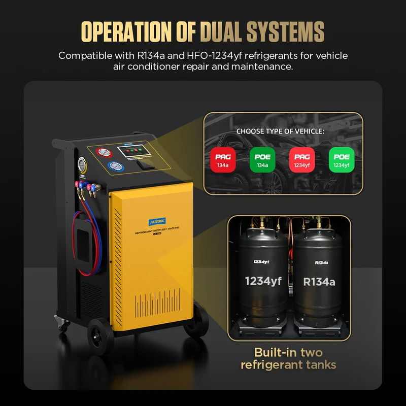 Klimaservicegerät Vollautomatisch R134a R1234yf Servicegerät KFZ 20bar