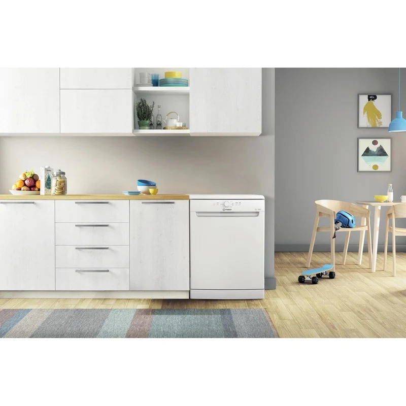 Indesit 60CM freistehend Standard Geschirrspüler - Weiß | D2FHK26UK
