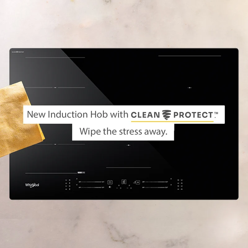 Whirlpool 80CM 4 Zones Induction Kochfeld mit CleanProtect - Schwarz | WF S1577 CPNE