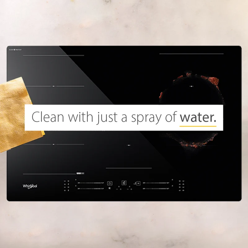 Whirlpool 80CM 4 Zones Induction Kochfeld mit CleanProtect - Schwarz | WF S1577 CPNE