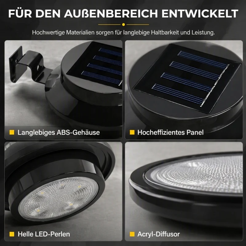 🔥50% RABATT🔥 SOLAR GARTENLEUCHTEN Wasserdicht für Dachrinnen und Wände