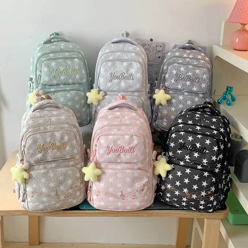Sternenmuster-Canvas-Rucksack Karnz