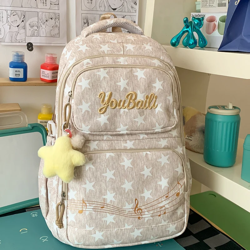 Sternenmuster-Canvas-Rucksack Karnz