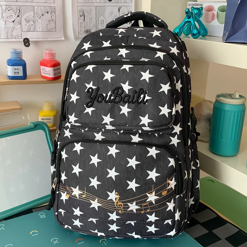 Sternenmuster-Canvas-Rucksack Karnz