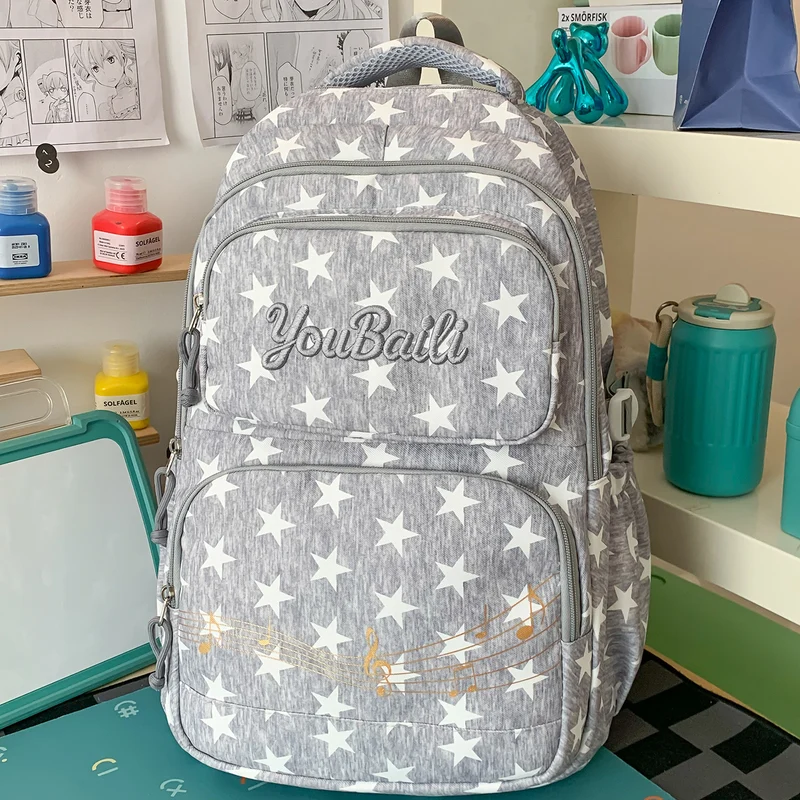 Sternenmuster-Canvas-Rucksack Karnz