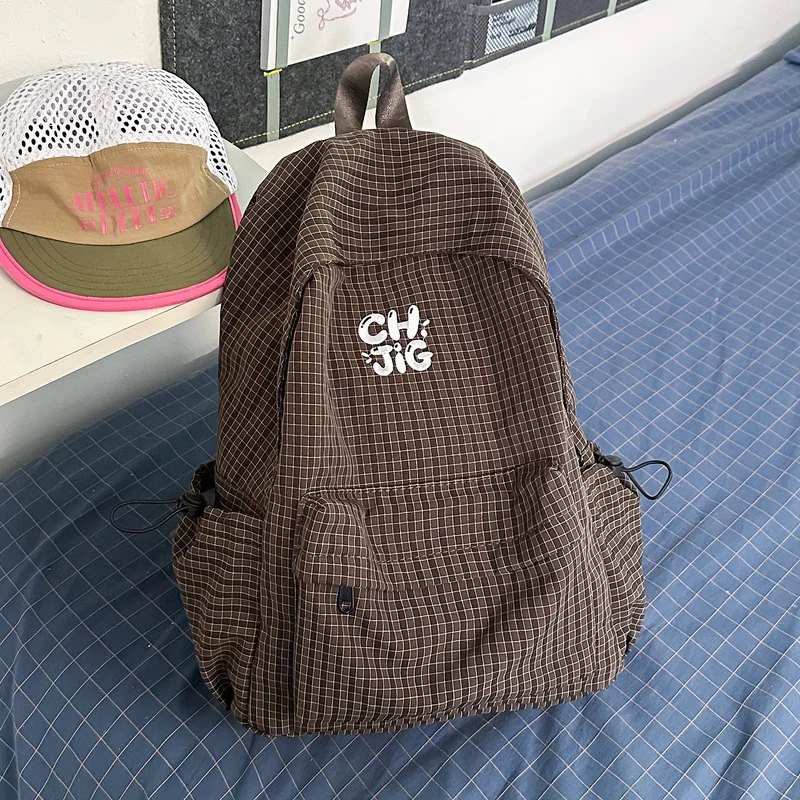 Stylische Karierter Rucksack Karnz