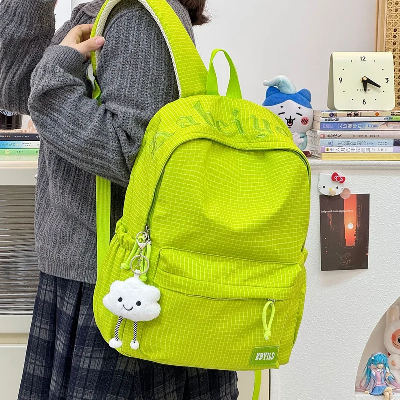 Stylischer kariertes Muster Rucksack Karnz
