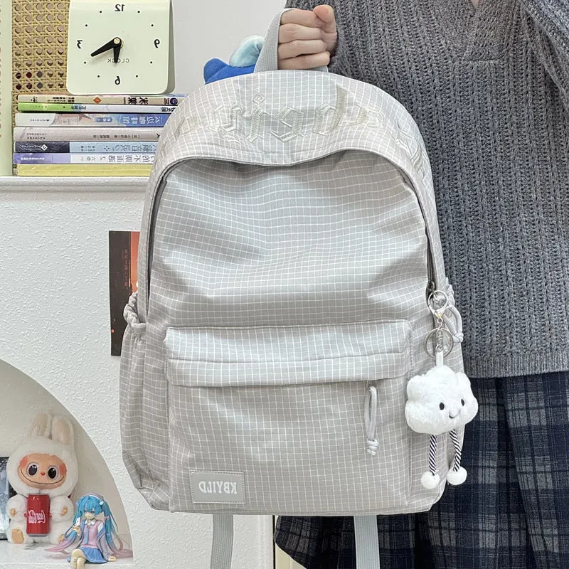 Stylischer kariertes Muster Rucksack Karnz