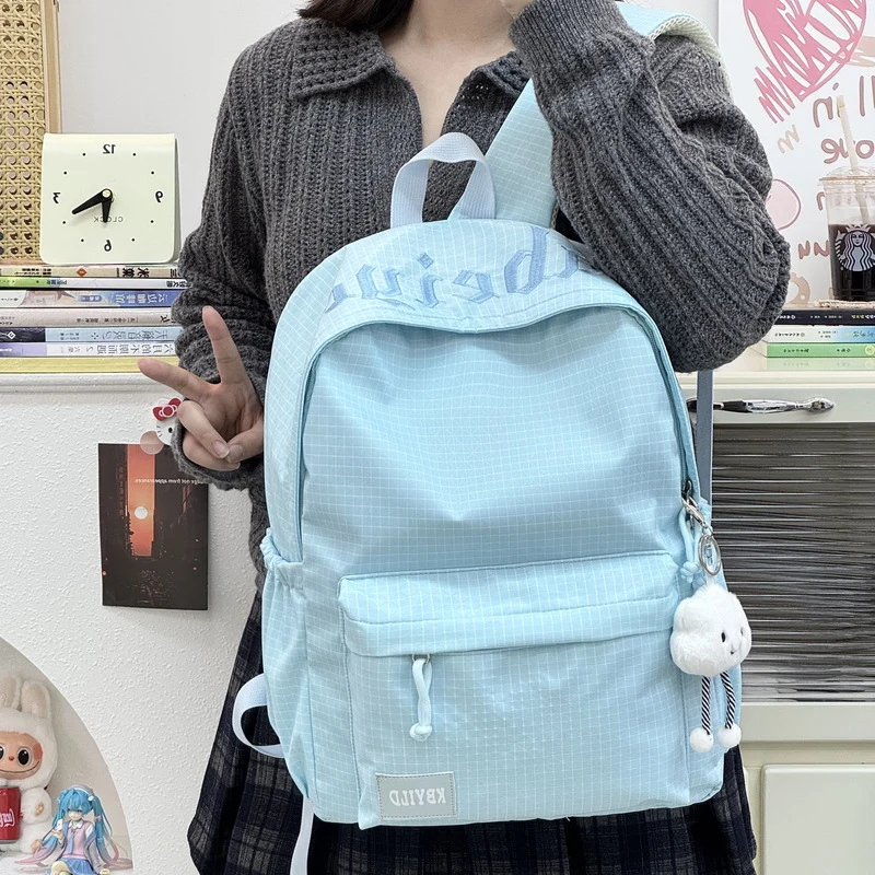 Stylischer kariertes Muster Rucksack Karnz