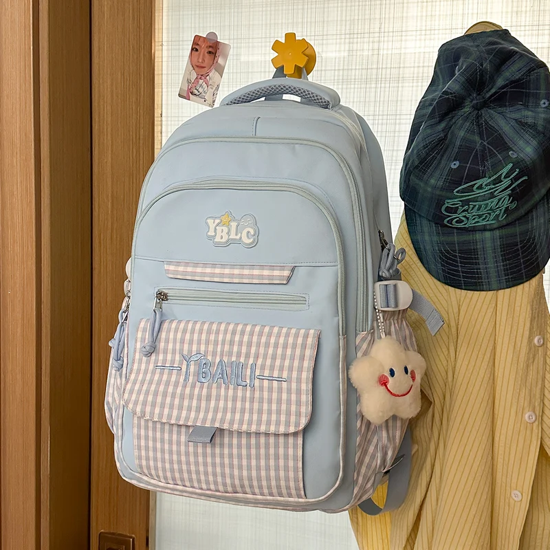 Stylische Karierte Rucksack Karnz