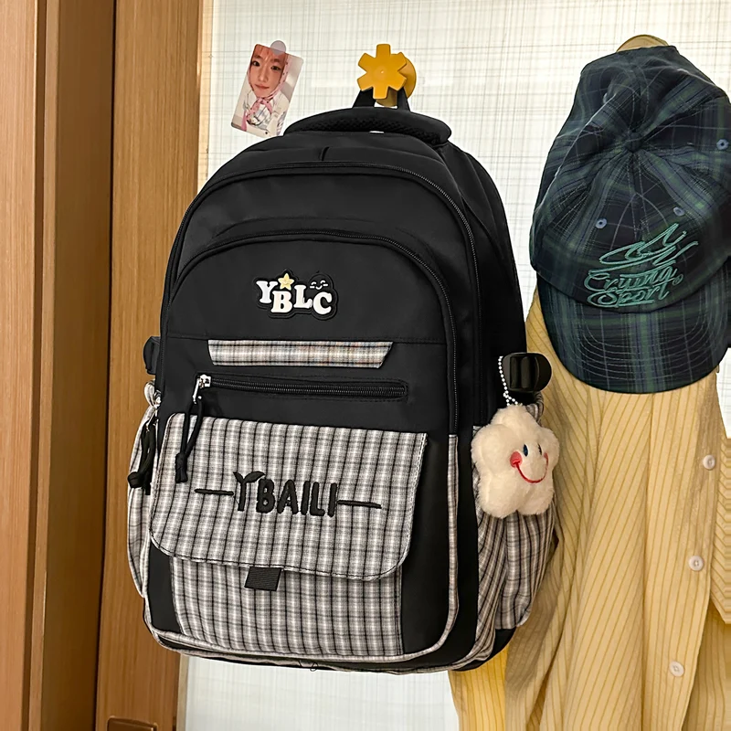 Stylische Karierte Rucksack Karnz