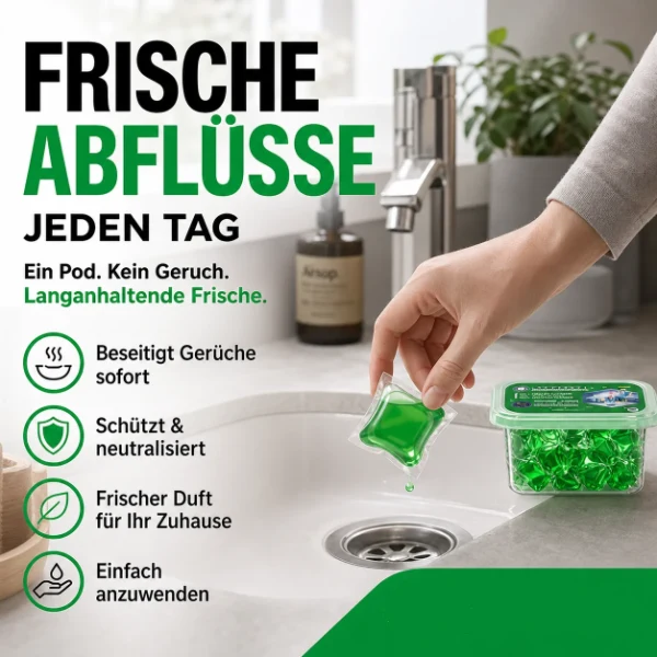 🏠50 % Rabatt!💧 Abfluss‑Deodorant‑Tabs – Bio‑Enzym‑Formel neutralisiert Gerüche direkt an der Quelle. Sofortiger Frischeduft, ohne aggressive Chemikalien. Verabschieden Sie sich von unangenehmen Gerüchen. 🚰✅