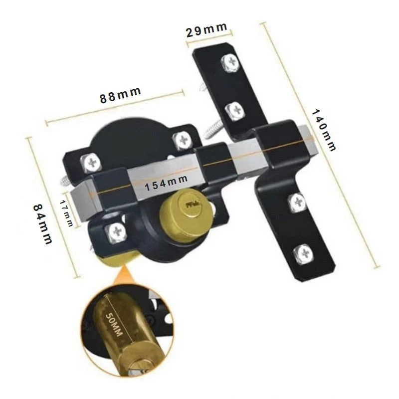 🔒 50% RABATT! 🗝️ 50/70 mm Weitwurf-Torschloss mit 5 Schlüsseln – Robuste Konstruktion, Inklusive 5 Schlüssel & Universelle Passform 🚪 Kostenloser Versand