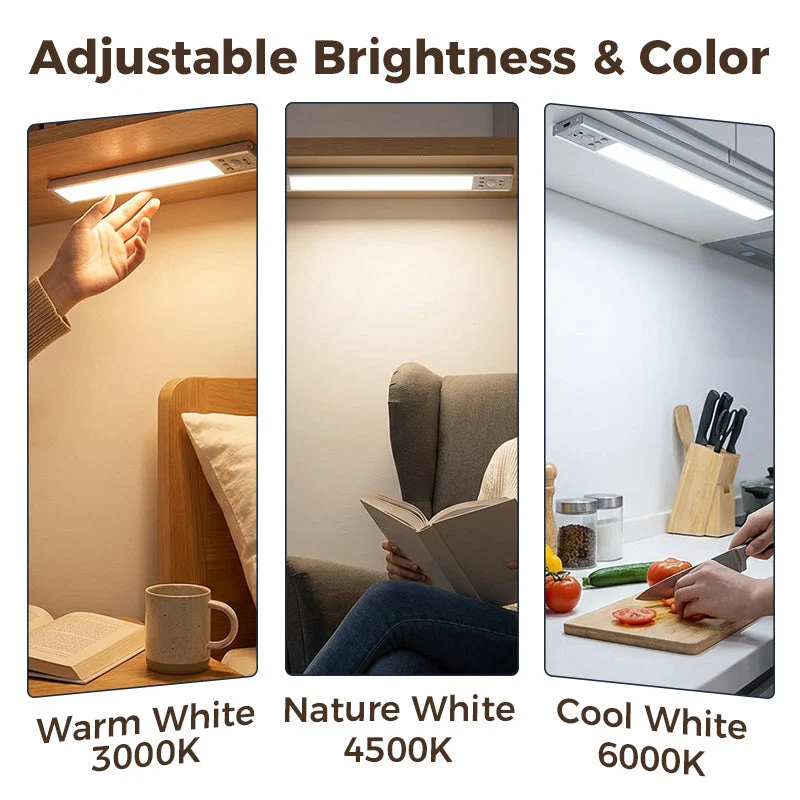 💡50% RABATT✨Bewegungssensor Schranklampe, kabellos & aufladbar, für Küche🏠