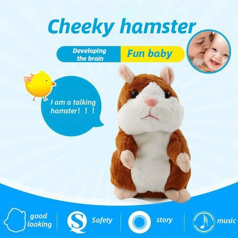 🎉LETZTER TAG DES ANGEBOTS 50 % RABATT!!🎁Sprechender Hamster-Plüsch, interaktives sprechendes Hamster-Kuscheltier für Kinder & Partys 🐹