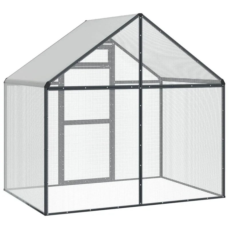 Voliere Vogelkäfig Vogelhaus 181x110x173cm Außenvoliere