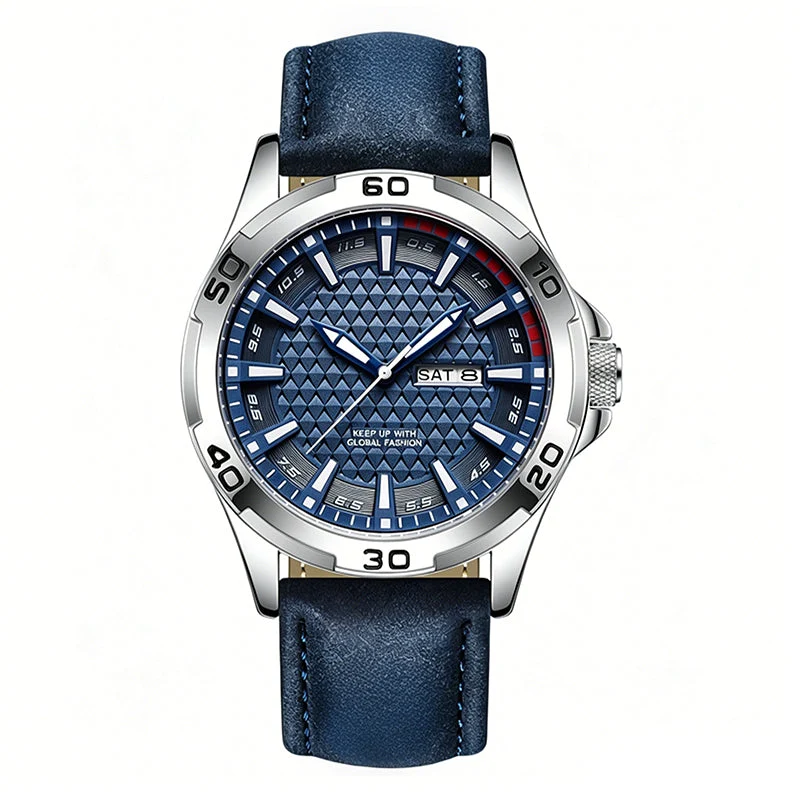 ⌚ ZEITLICH BEGRENZT 50% RABATT! 💥 Herren Leuchtende Quarz 30M Sport-Armbanduhr – 3D Geometrisches Zifferblatt, Kratzfest, Wasserresistent ✨