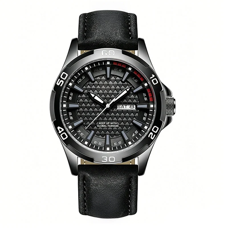 ⌚ ZEITLICH BEGRENZT 50% RABATT! 💥 Herren Leuchtende Quarz 30M Sport-Armbanduhr – 3D Geometrisches Zifferblatt, Kratzfest, Wasserresistent ✨
