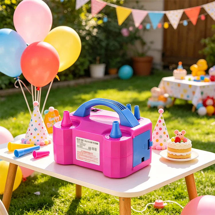 Elektrische Ballonpumpe mit zwei Düsen