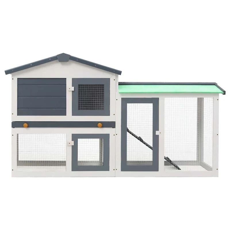 Kaninchenstall Hasenstall Kleintierstall Gehege 145x45x84cm