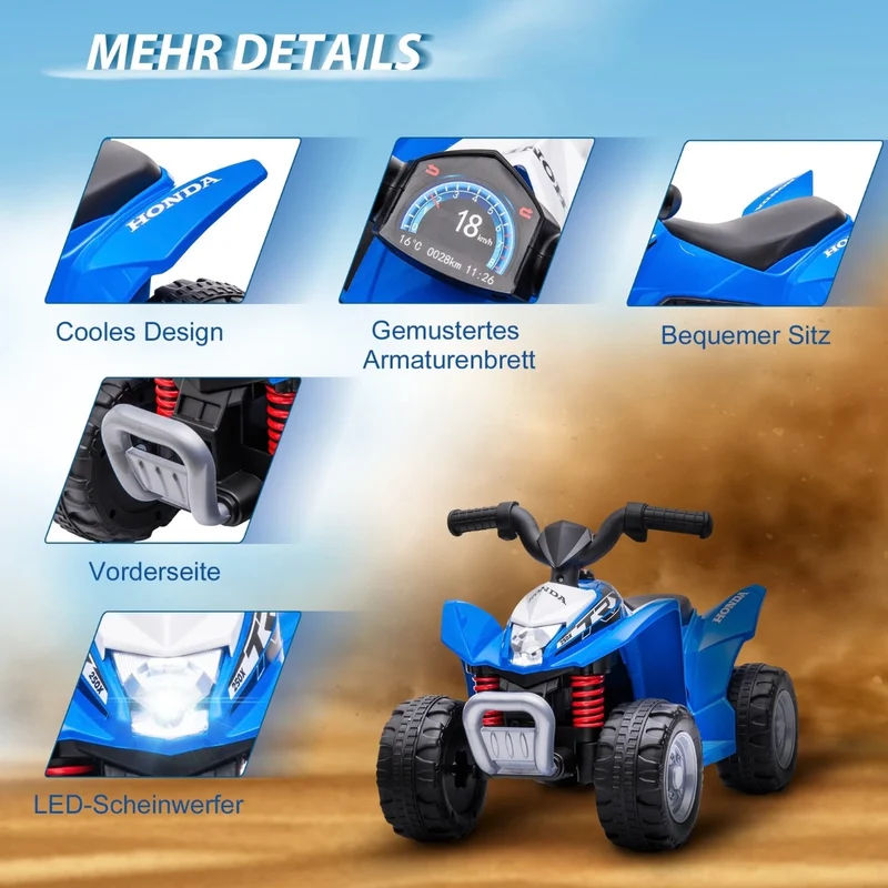 Elektro-Quad Kinder Miniquad LED Scheinwerfer Elektrisches Spielzeug