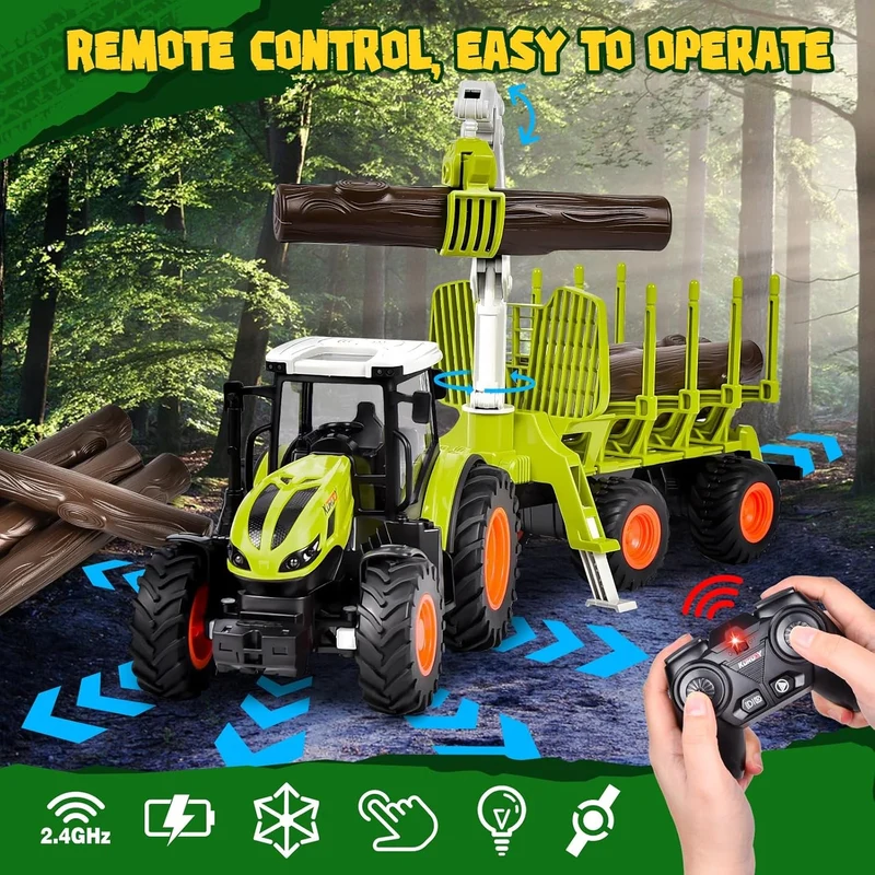 Ferngesteuerter Traktor Anhänger Spielzeug Elektrisch