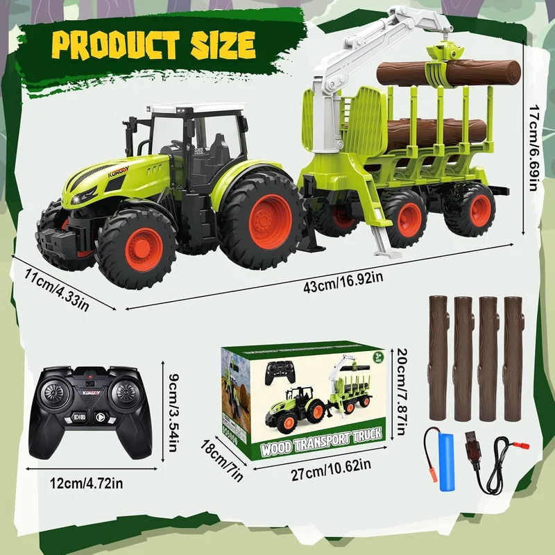 Ferngesteuerter Traktor Anhänger Spielzeug Elektrisch